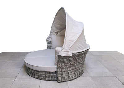 Rattan Sofa & Day Bed Set - Charcoal Grey - Porto Range