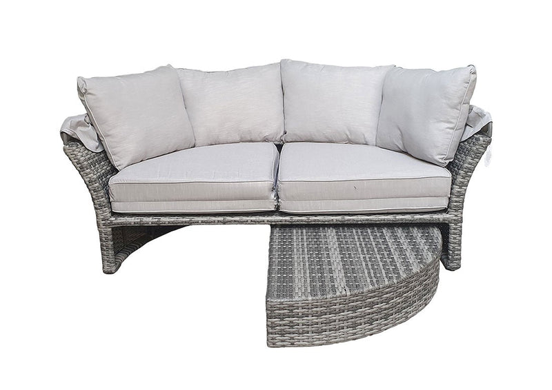 Rattan Sofa & Day Bed Set - Charcoal Grey - Porto Range