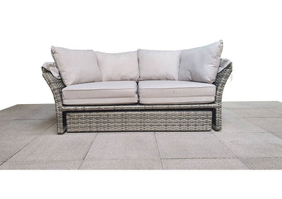 Rattan Sofa & Day Bed Set - Charcoal Grey - Porto Range