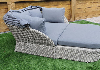 Rattan Daybed with Canopy - Meghan Range