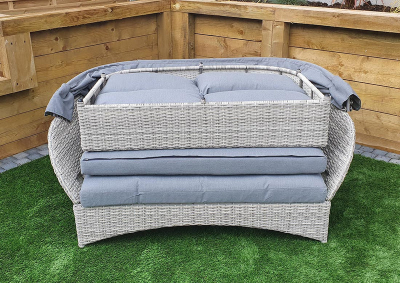 Rattan Daybed with Canopy - Meghan Range