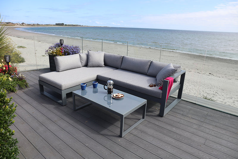 Miami Aluminium Sofa/Lounger Set