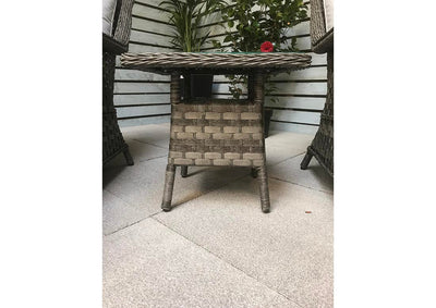 Rattan 2 Seater High Back 5 piece lounge set in Multi Grey wicker-Mia Range