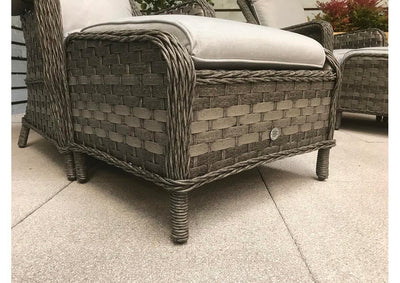 Rattan 2 Seater High Back 5 piece lounge set in Multi Grey wicker-Mia Range