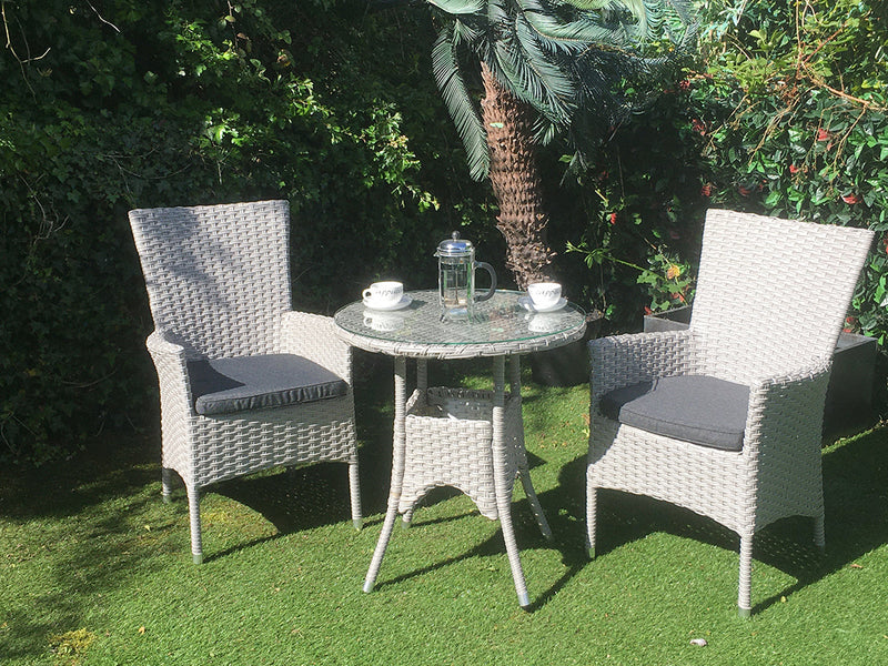 Victoria Rattan 2 Seater Round Bistro Set