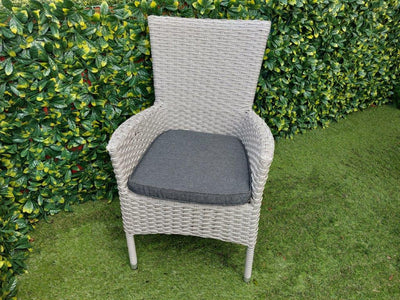 Victoria Rattan 4 Seat Round Dining Set