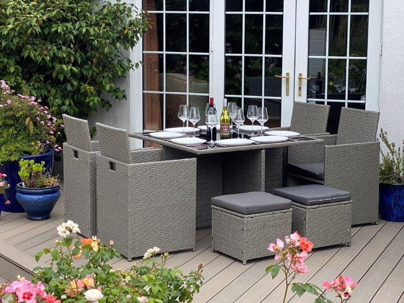 California Rattan 4-8 Seat Cube Set