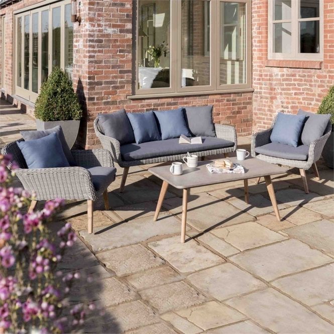 Norfolk Leisure Midori 5 Seat Rattan Lounge Set - Grey