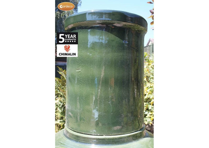 Extra Large Chimenea - Glazed Green - Asteria Range