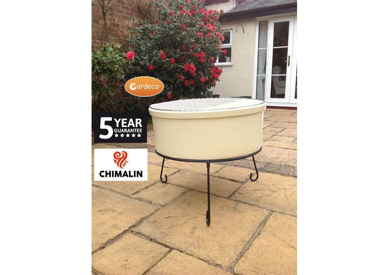 Jumbo Fire Bowl - Glazed Ivory - Atlas Range