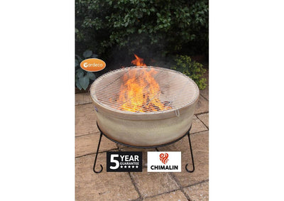 Jumbo Fire Bowl - Glazed Light Brown - Atlas Range