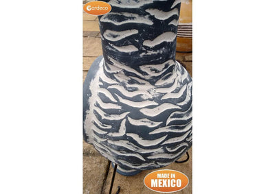 Large Mexican Chimenea - Bluey Grey - Olas Range