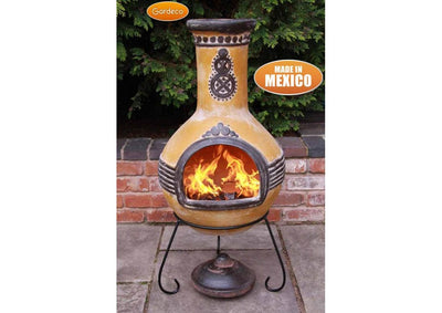 Extra Large Mexican Chimenea - Yellow - Azteca Range