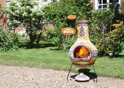 Extra Large Mexican Chimenea - Yellow - Azteca Range