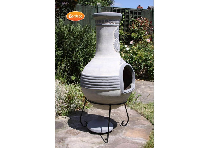 Extra Large Mexican Chimenea - Grey - Azteca Range