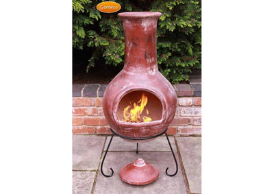 Extra Large Mexican Chimenea - Red - Colima Range