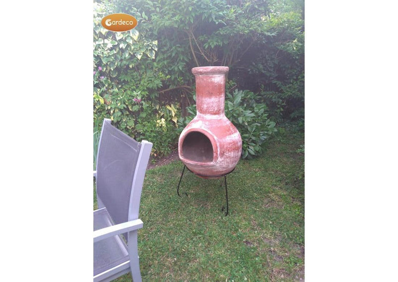 Extra Large Mexican Chimenea - Red - Colima Range