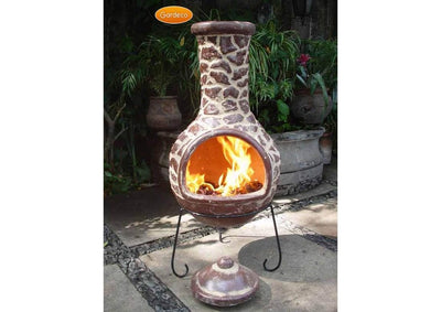 Extra Large Mexican Chimenea - Brown - Cantera Range