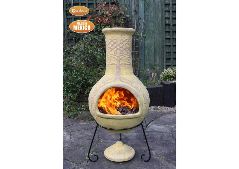 Large Chimenea - Derwyn Yellow - Celtic Range