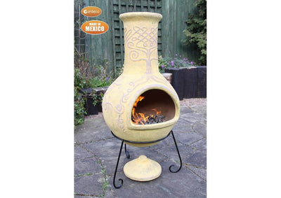 Large Chimenea - Derwyn Yellow - Celtic Range