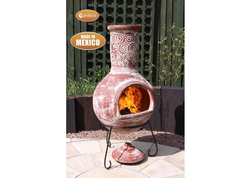 Extra Large Mexican Chimenea - Red - Espiral Range