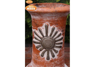 Extra Large Mexican Chimenea - Rustic Orange - Sol Range