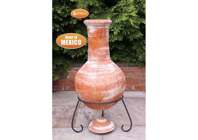 Extra Large Mexican Chimenea - Rustic Orange - Sol Range