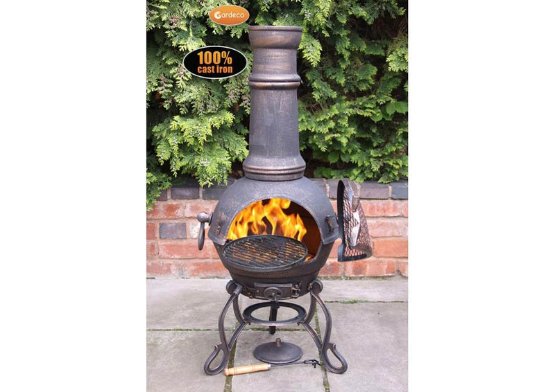 Large Cast Iron Chimenea - Bronze - Toledo Range