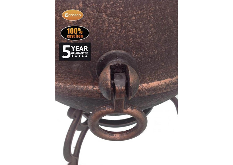 Large Cast Iron Chimenea - Bronze - Toledo Range