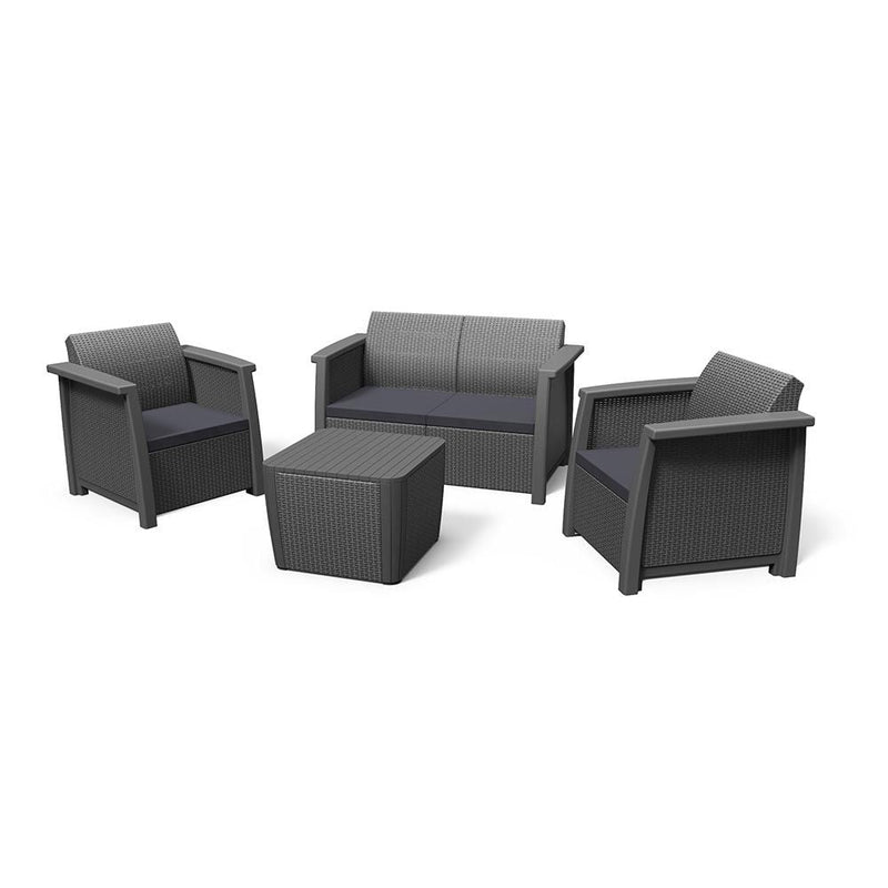 Keter Fremont 4 Seat Lounge Set - Grey